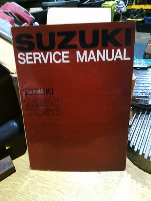 GENUINE 1969 SUZUKI T250 T350 SERVICE MANUAL - Image 1 of 2
