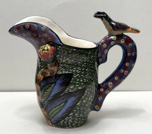 Brocca brocca creatore uccellini arte ceramica Ardmore alta 4" 1998 - Foto 1 di 17
