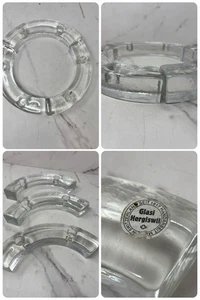 Centro de mesa con candelabro circular modular de 3 piezas de vidrio modernista Glasi Hergiswil - Imagen 1 de 10