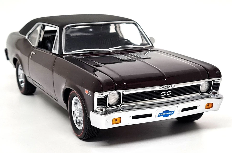 GMP 1/18 Chevrolet Nova SS 350 Burgundy Diecast Scale Model Car - Image 1 of 4