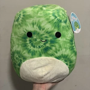 Squishmallow 12" Naddie Tie Dye Turtle Soft EXCLUSIVE Green Plush BNWT - Picture 1 of 3