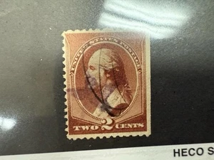 1883 US Sc 210 2c Washington, Rare Purple Star Fancy Cancel, used vf - Bild 1 von 2