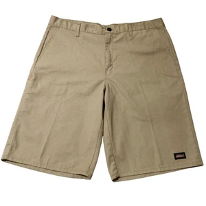 Dickies Shorts Men 38 (12” Inseam) Beige Chino Tech Media Pocket Durable Work - Picture 1 of 17