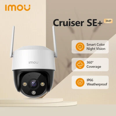 IMOU 3MP 360° WiFi Security Camera Outdoor Night Vision PTZ Camera Refurbished - Image 1 of 4