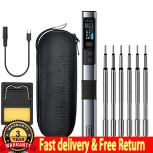 FNIRSI 9cm HS-02A Standard Smart Soldering Iron 100W Portable +6 Soldering Tips - Picture 1 of 1