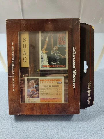 RARE NEW DUAL CARD 1992-93 TOPPS SHAQUILLE O'NEAL 6x8 PLAQUE ORLANDO MAGIC NBA Cover