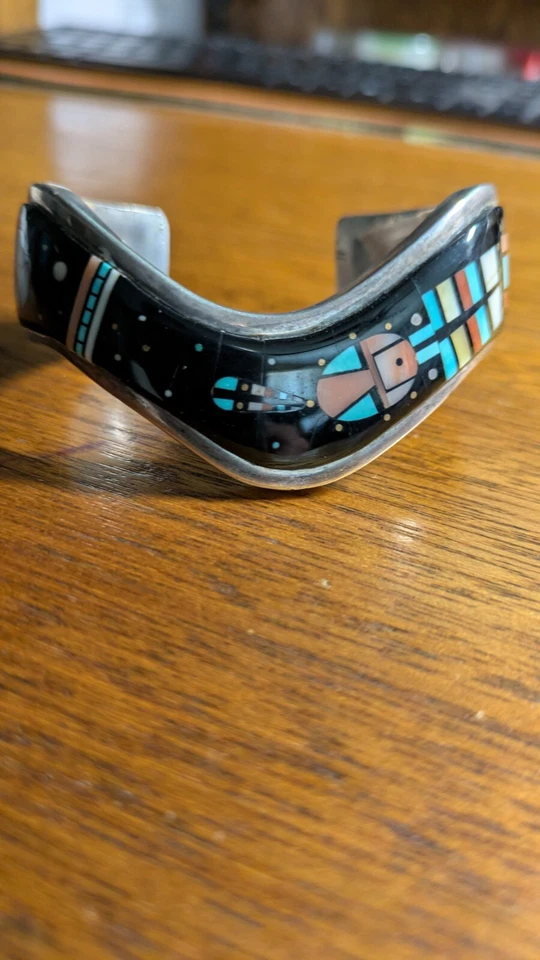 PULSERA ERVIN TSOSIE Turquesa Puño Plata de Ley Foto 1 de 4