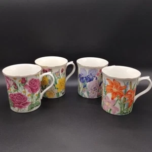 De Colección Lenox Suzanne Clee Flor Flor Taza Colección Juego De 4 Té Café Floral  - Imagen 1 de 18