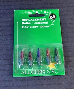 NOMA / ALDERBROOK B4 2.5V 0.25W BOMBILLAS DE REPUESTO MULTICOLORES (1135) - Imagen 1 de 3