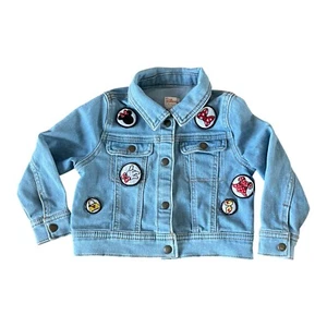 Disney Collection By Tutu Couture Jean Jacket Size 2T Minnie Mouse Snap Button - Picture 1 of 22