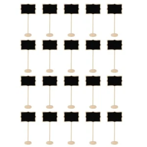 20 Pcs Chalkboard Signs Mini Blackboards with Easel Stand for Event Decorations - Picture 1 of 8