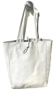 borse in pelle leather Tote , Gray Pebble Gorgeous New - Picture 1 of 10