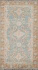 Geometric Oushak Turkish 2x4 Rug Hand-knotted Wool Carpet