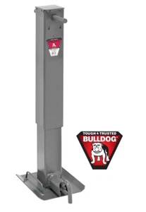 Bulldog 12K Square Trailer Jack Sidewind 12.5" Lift Drop Leg Non Spring Return - Picture 1 of 4