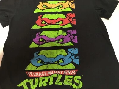 Teenage MUTANT NINJA Turtles Shirt Boys Large TMNT movie Comic Book Black - Image 1 of 4