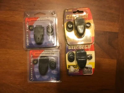 2-pks Universal Black Swivel Belt Clip Travel Logic or Cell Tech us baby monitor - Image 1 of 2