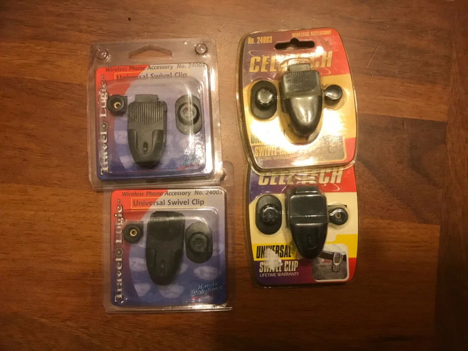 2-pks Universal Black Swivel Belt Clip Travel Logic or Cell Tech us baby monitor - Image 1 of 2