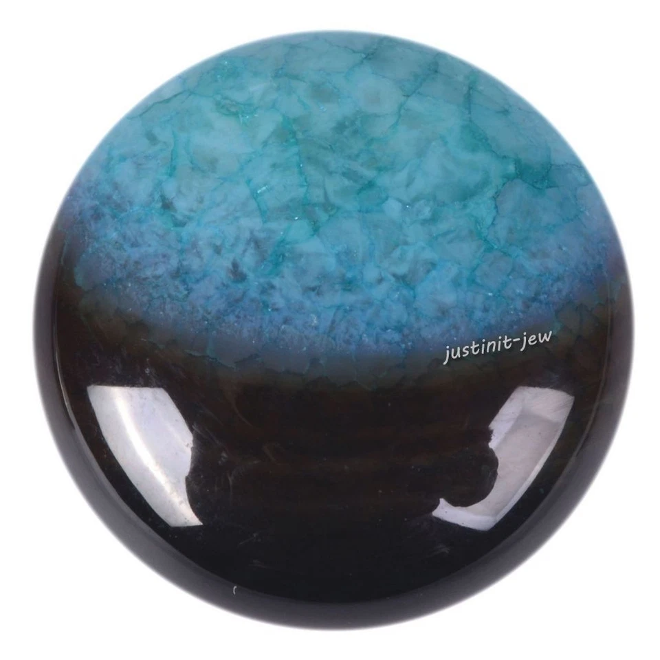 25毫米圆形平背凸圆形宽松宝石手工抛光珠子 — 第 1/1 张图片