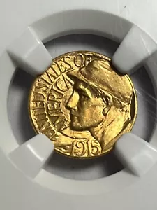 1915-S Pan Pacific United States Gold $1 AU58 NGC very nice color. NO SPOTTING - Picture 1 of 4
