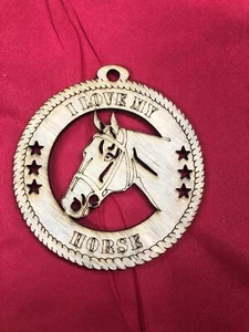 HORSE HEAD LASER ORNAMENT - Picture 1 of 1