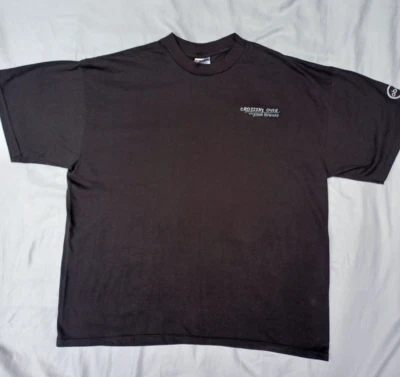 Camiseta promocional de televisión ABC Crossing Over with John Edwards de principios de la década de 2000, negra  Foto 1 de 4