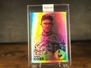 Topps Project 70 Card 628 - 1963 Ty Cobb by Lauren Taylor Rainbow Foil 36/70