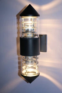 Outdoor LED Wall Sconce Light Waterproof Up/Down Lamp E27 Bulb Replacement Patio - Picture 1 of 22