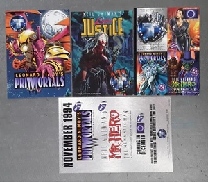 Tekno-Comix Big Entertainment 4 1994-95 Promo Cards L Nimoy N Gaiman Canada - Picture 1 of 2