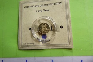 CANNON ABRAHAM LINCOLN JEFFERSON DAVIS CIVIL WAR LIBERIA 1/2 GRAM .585 GOLD COIN - Picture 1 of 4