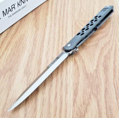 Al Mar Quicksteel Framelock Folding Knife 3" Stainless Blade Stainless Handle - Image 1 of 4