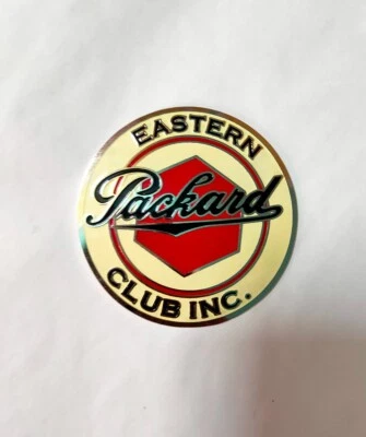 Vintage Eastern Owners PACKARD Club Car Grill Brass Chrome Badge Emblem - Image 1 of 4