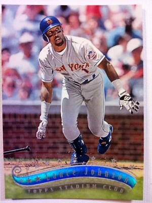1997 Topps Stadium Club Baseball #222 Lance Johnson - Image 1 of 3