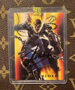 1994 Marvel Flair Ghost Rider Power Blast Insert (Stan Lee Auto) (Authenticated) - Picture 1 of 2