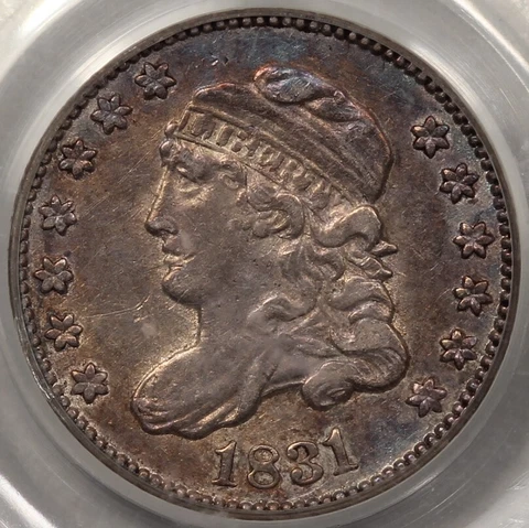 1831 Capped Bust Half Dime PCGS XF-45 - Great Color! Cover