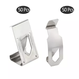Clips de cama de vidrio con estampado 3D de 50 piezas marco de fotos de metal suspensión giratoria de resorte, nuevos - Imagen 1 de 22