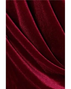 French (Burgundy) 4 WAY Spandex Stretch Velvet Fabric By The Yard// Smooth Back - Picture 1 of 5