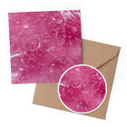 1 X Greeting Card & 10Cm Sticker Set - Pink Gel Liquid Bubbles Effect #51697