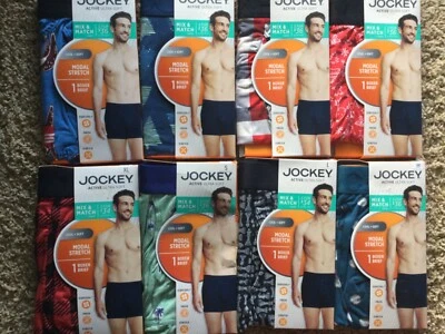 Calzoncillo Boxer Jockey Para Hombres Activo Ultra Suave Modal 6" Nuevo A Cuadros Perezoso Árboles Ajedrez Foto 1 de 4