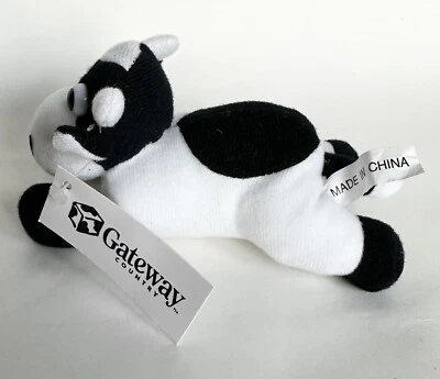 NOS VTG 1990’s GATEWAY COUNTRY COW Computer Mascot Plush Beanie Bean Bag 5.5” - Image 1 of 4