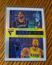 Darius Garland / Damian Lillard -2020-21 Panini Flux Deja Vu Silver Prizm No.15