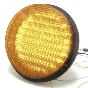NEU Menge (4) 12" GE GELBE LED Ampel Signal Linse 120 V DR6-YTFB-20a - Bild 1 von 5