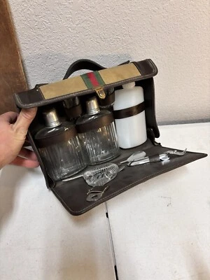 Vintage Flasks Portable Bar Wine Mixer Bartender Kit Italy? - Image 1 of 4