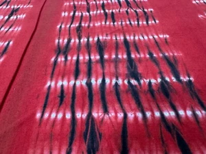 Dead stock Japanese indigo tie-dye fabric for 3.3 yards in red - Picture 1 of 6