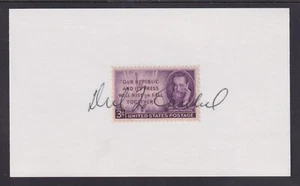 David Finkel, Pulitzer-Siegerreporter, signierter Joseph Pulitzer-Stempel auf Karte - Bild 1 von 2