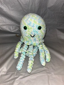 Bunter Oktopus kleines gehäkeltes Stofftier Plüschtier/Amigarumi - Bild 1 von 3