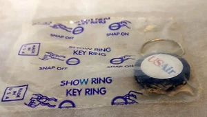Vintage Advertising Promotional Keyring - NIP - USAir - Made in USA - US Airways - Picture 1 of 4