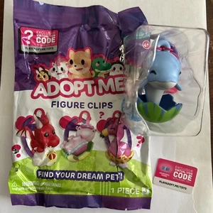 Adopt Me! Mystery Pets Figure Clips Clip Blind Bag w Exclusive Code DOLPHIN - Picture 1 of 7