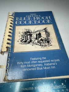 Vintage The Once In A Blue Moon Cookbook Spiral Alabama 1979 Autographed - Picture 1 of 7