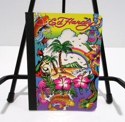 Lisa Frank Ed Hardy Koi Palm Mini Cuaderno Libro de Composición 4.5" x 3.25" Y2K NUEVO Foto 1 de 4