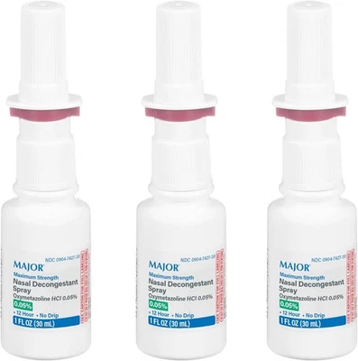 MAJOR 12-Hour Nasal Decongestant Spray-Oxymetazoline Hydrochloride 0.05% Nose Sp - Image 1 of 4